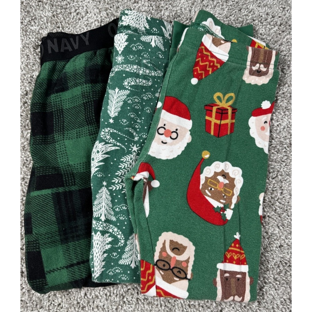 Old Navy Carters Boys Christmas Holiday Pajama Pants - Lot Of 3 - Size 8